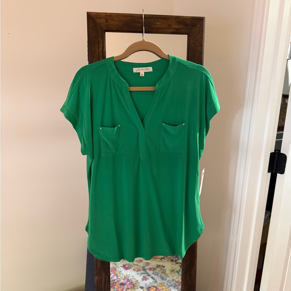 NWT green blouse size large